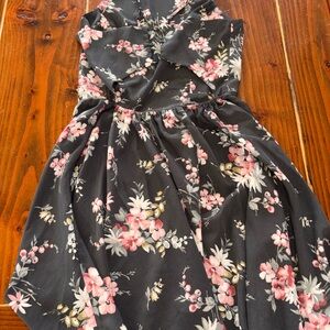 Hollister Floral Dress - Grey and Pink